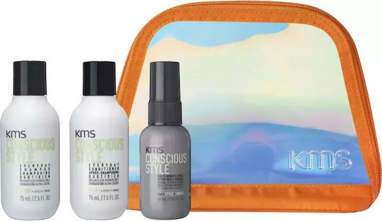 KMS Consciousstyle Грижа За Косата Изсветляване с Шампоан Балсам и Спрей 3 Бройки