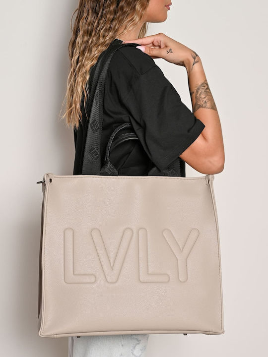 Tiffany Large Adora Γυναικεία Τσάντα Ώμου Taupe