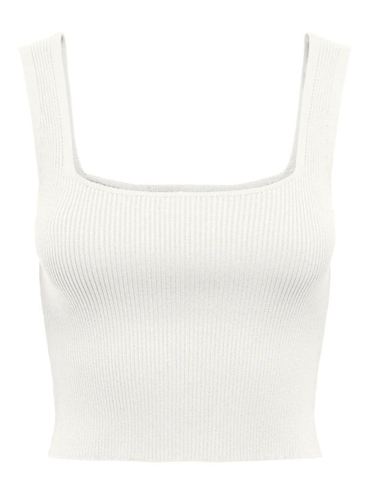 Only Tatianna Damen Crop Top Ecru