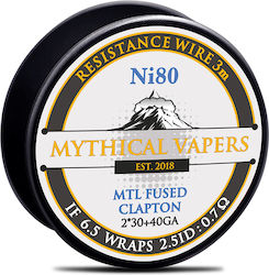 Mythical Vapers Draht Mtl Fused Clapton Ni80 2*...