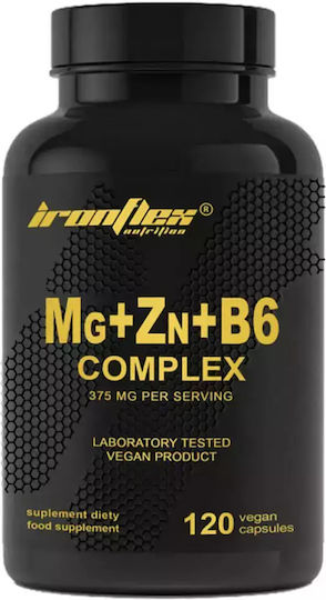 Ironflex Nutrition Mg+Zn+B6 Complex Ειδικό Συμπλήρωμα Διατροφής 120 φυτικές κάψουλες