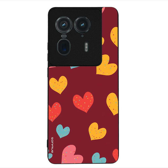 Sonique Heart Series Hülle für Motorola Edge 50 Ultra Bordeaux