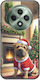 Xmas Animals Dog Oppo Reno 12 Fs 5g Black TPU Black Silicone