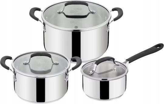 Tefal Jamie Oliver Σετ Κατσαρόλες από Ανοξείδωτο Ατσάλι Silver 6τμχ Tefal Jamie Oliver Σετ Κατσαρόλες από Ανοξείδωτο Ατσάλι Silver 6τμχ