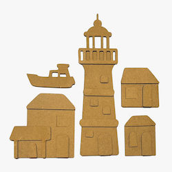 Decorative Designs Mdf Stamperia Lighthouse Houses