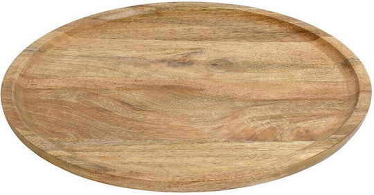 Espiel Wooden Round Serving Tray in Beige Color 45x45x2cm AKB207 1pcs