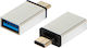Blow Converter USB-C male to USB-C female Silver 1pcs DM-75-799