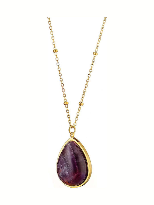 Art Collection Necklace from Gold Plated Steel