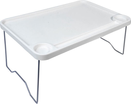 Metallischer Campingtisch Faltbar 58x36cm Weiß