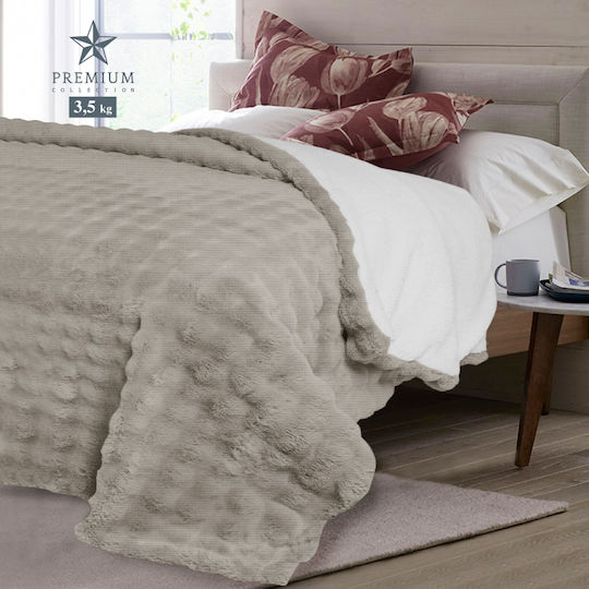 Isadore Lorraine Premium Plus Sherpa Blanket Super Double 220x240cm Coral