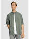 Long-sleeved Cotton Shirt Green