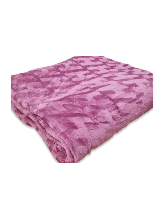 Soft Κουβέρτα Fleece Μονή 160x220εκ. Σάπιο Μήλο