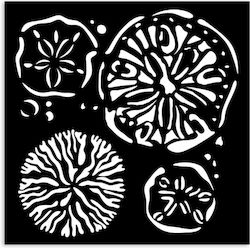 Thick Stencil 12x12cm Stamperia Silent Sea Sponge