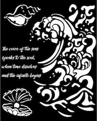Thick Stencil Stamperia 20x25cm Silent Sea Wave...