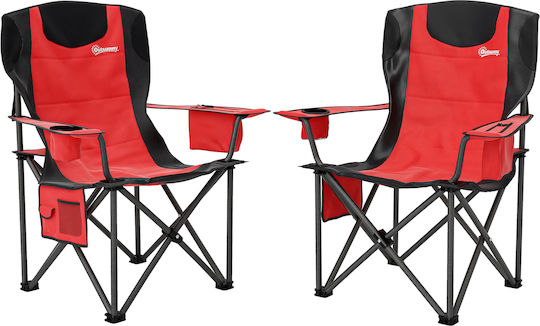 Outsunny Chair Beach Red Waterproof 94x62x100cm A20-510V00RD