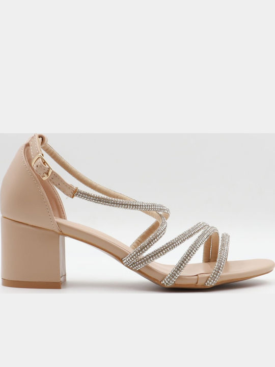 Tulipano Sandals with Strass Pink