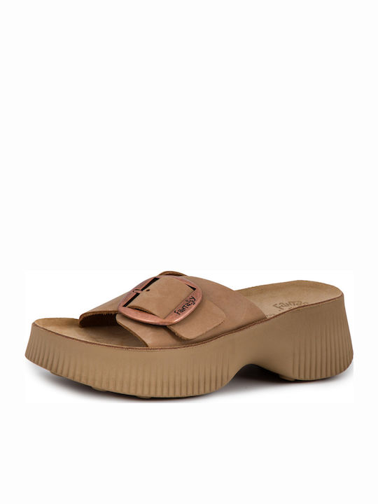 Fantasy Sandals Leder Flache Sandalen für Damen...