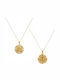 Art d or Charm Amulet Constantine from Gold 9 K with Zircon