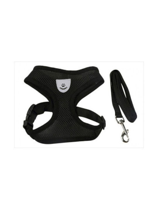 Value Imports Dog Harness Paw Leash Small 24cm Neck 28-38cm Chest Black