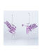 Hanging Fairy Ornament Acrylic Purple with Glitter 8.8x15.2cm