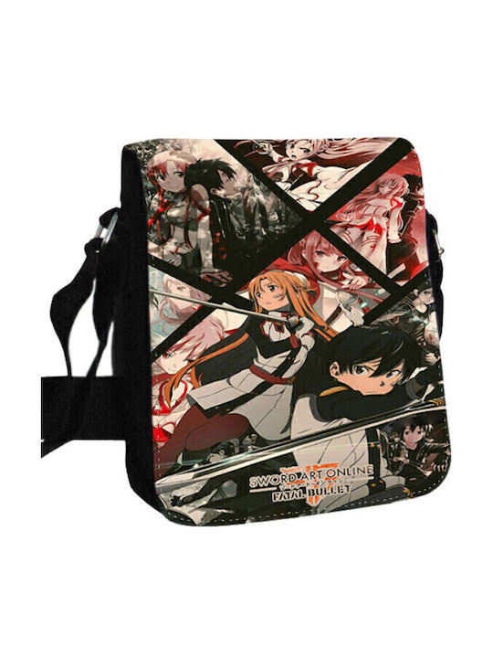 Anime Tsword Art Online Retro Ανδρική Τσάντα Ώμου / Χιαστί Μαύρη