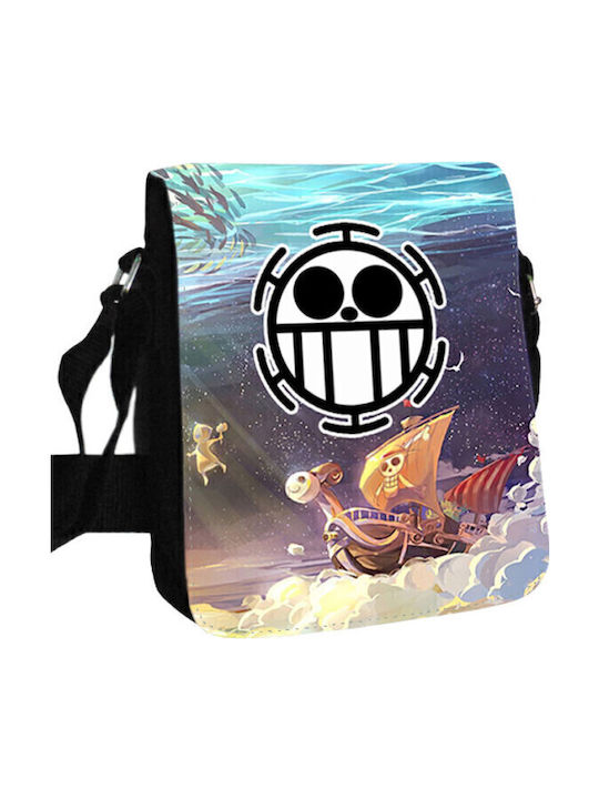 Anime One Piece Smile Ανδρική Τσάντα Ώμου / Χιαστί Μαύρη