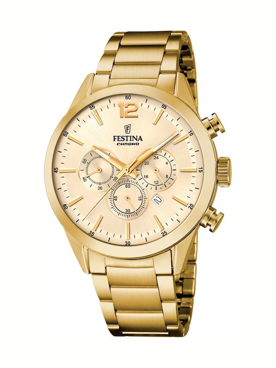 Festina Ceas Bărbați 43.5mm Cronograf Cu Bateri...