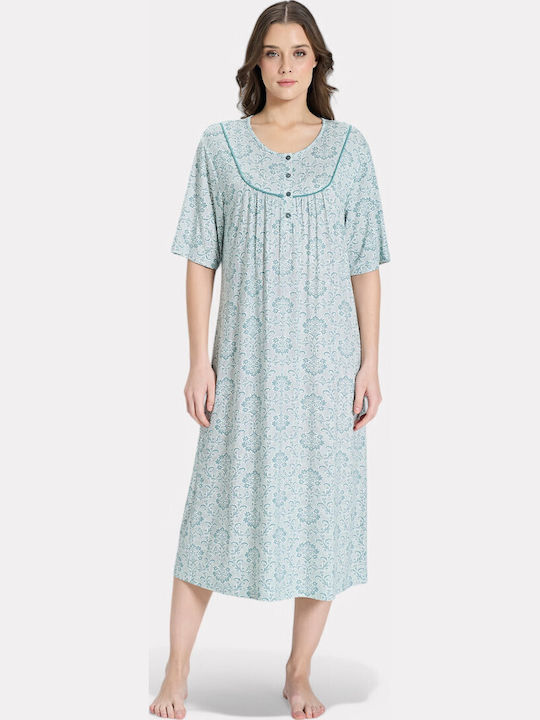 Pijadore Summer Women's Nightdress Pastel Green