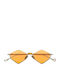 Eyepetizer Asakusa Unisex Sunglasses with Gold Metal Frame and Orange Mirror Lens ASAKUSA-3-67-51