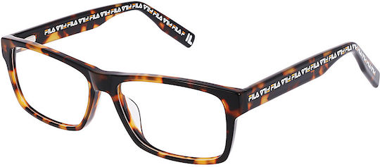 Fila Vfi307 0c10 Men's Eyeglass Frame Plastic Havana 55 Mm