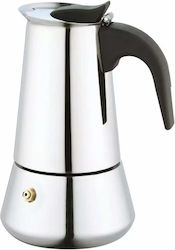 KING Hoff Espresso Pot 6 Cups Inox Silver