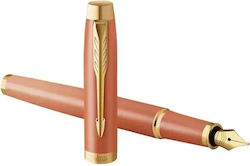 Parker Πένα Γραφής Fine Πορτοκαλί με Μπλε Μελάνι