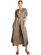 Long Women's Kimono Khaki