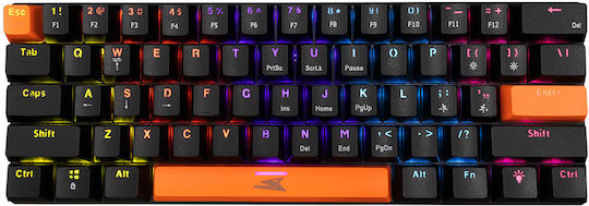 Baracuda Dolphin Gaming Μηχανικό Πληκτρολόγιο 60% με Custom Red διακόπτες και RGB φωτισμό (Αγγλικό US)