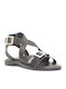 Sandale Casual Damă Din Piele Negru