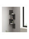 Corner Shelf Wall Insta Charcoal 25x25x105.5cm