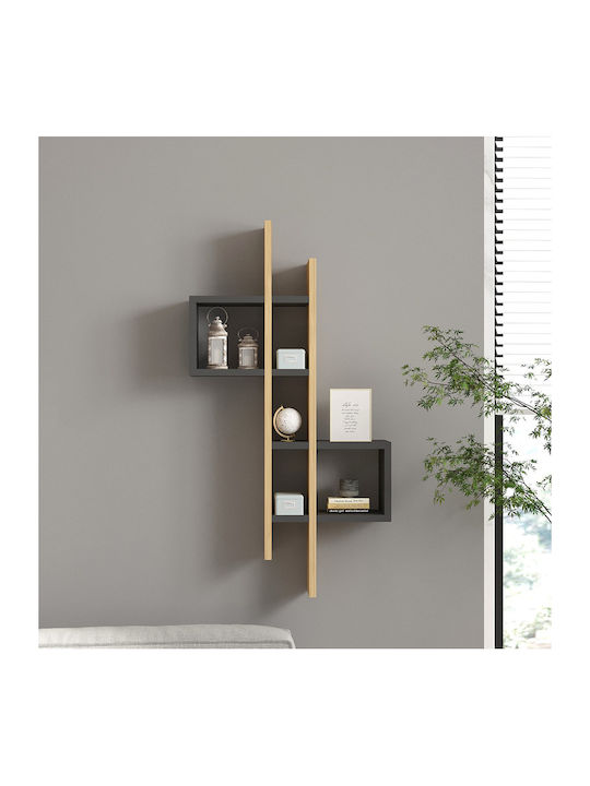 Shelf Wall Garel Oak-carbonate 53.8x19.6x108cm