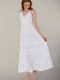 Damen Kaftan Strand White