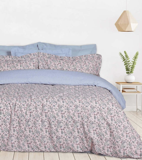 Das Home Casual 5427 Σετ Ημίδιπλο 3τμχ 120x200+35εκ. με Λάστιχο Salmon, White Das Home Casual 5427 Σετ Ημίδιπλο 3τμχ 120x200+35εκ. με Λάστιχο Salmon, White
