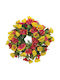 Orange Yellow Gloxinia Flower Wreath Ø42cm 16/box 13-24339-3