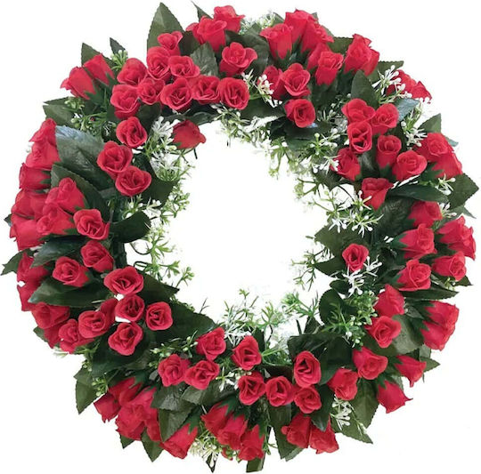 Coroniță de Flori Boboc de Trandafir Roșu Ø42cm 16/cutie 13-24340-2