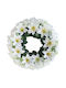 Champagnerweißer Rosen-/Lilienblumenkranz Ø46cm 16/Stück 13-24345-3