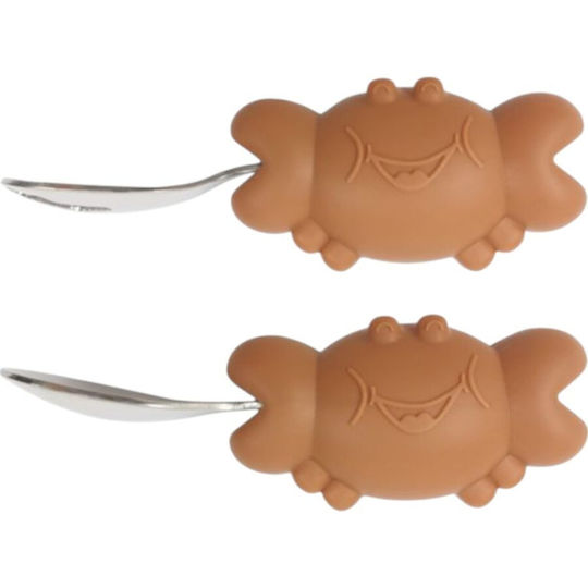 Queen Mother Baby Set with Fork Crab from Metal Brown 2 Pieces