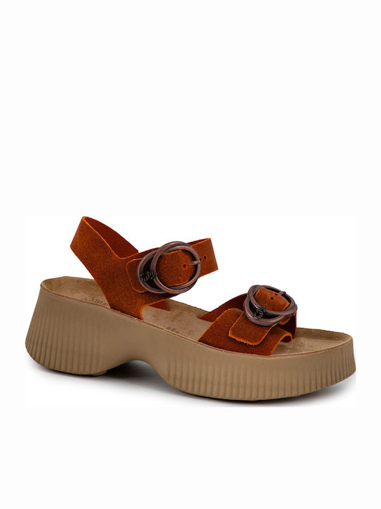 Fantasy Sandals Anatomici Platforme Dama Portoc...