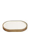 Espiel Holz Oval Serviertablett in Weiß Farbe 30x20x2.5cm AKB113 1Stück