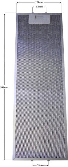 Φιλτρο Απορροφητηρα 177mm*533mm Whirlpool Ικεα