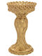Goldener Kerzenhalter aus Polyresin 10,5x10,5x18cm