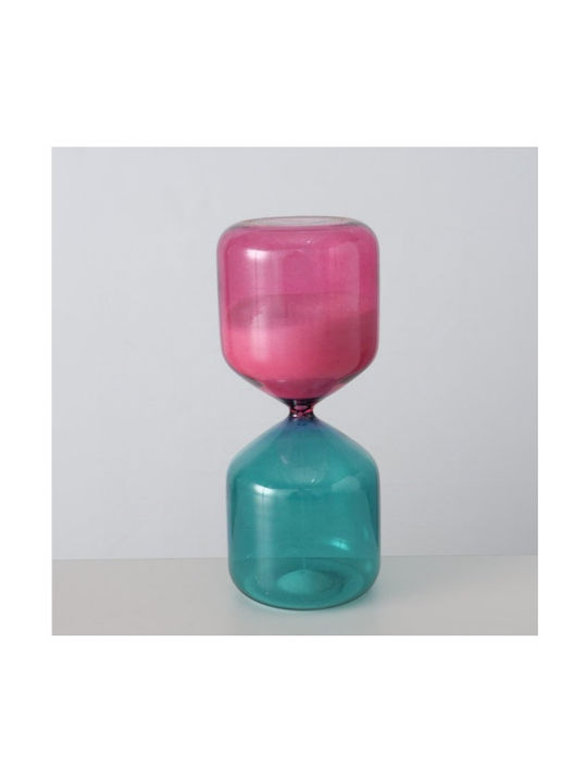 Hourglass Handmade Glass Decorative Hourglass 20 cm Fuchsia Turquoise Hourglass Handmade Glass Decorative Hourglass 20 cm Fuchsia Turquoise