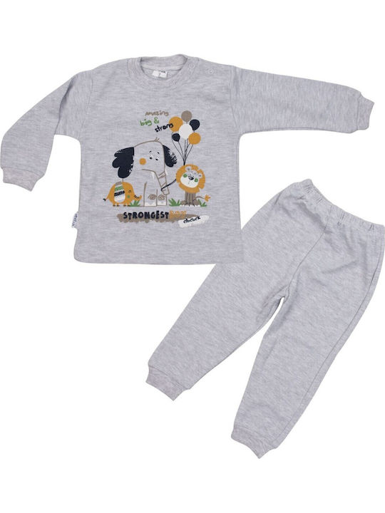 Papillon Kids Παιδική Πιτζάμα Γκρι