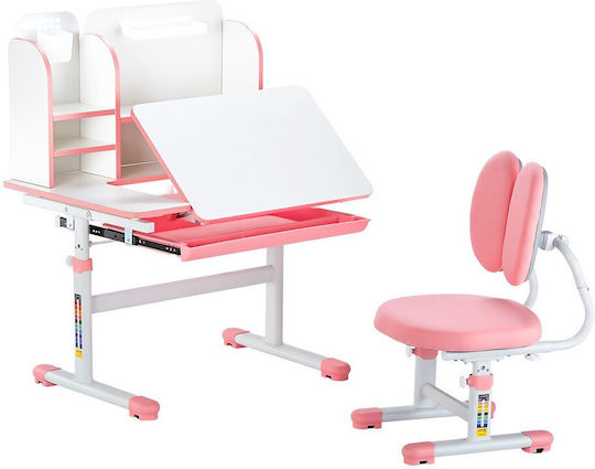 Kids Desk Pink 80x60x54-73cm